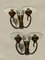 Etched Glass and Bronze Sconces by Pietro Chiesa, 1950s, Set of 2 1