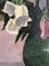 Pierre Jaques, Bouquet de fleurs dans un joli vase vert, Huile sur toile, Encadré 4