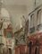 Luigi Corbellini, Rue Norvin vue sur la Basilique du Sacré Coeur, Montmartre, Acuarela sobre papel, Enmarcado, Imagen 5