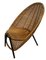 Sculptural Lounge Chair in Wicker on Tubular Steel Frame with Wooden Feet by Wladyslaw Wolkowski, 1950s, Image 5
