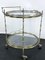 Mid-Century Modern Italian Brass and Glass Bar Service Cart by Cesare Lacca, 1950s 3