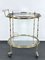 Mid-Century Modern Italian Brass and Glass Bar Service Cart by Cesare Lacca, 1950s 1