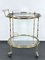 Mid-Century Modern Italian Brass and Glass Bar Service Cart by Cesare Lacca, 1950s, Image 1