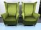 Mid-Century Italian Isa Armchairs in Green Velvet by Gio Ponti for Isa Bergamo, 1950s, Set of 2 1