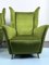 Mid-Century Italian Isa Armchairs in Green Velvet by Gio Ponti for Isa Bergamo, 1950s, Set of 2 2