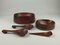 Mid-Century Schalen mit Besteck von Padouk, 1960, 5er Set 1