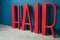 Large Hair Letter Sign, 1960s, Set of 4 2