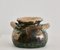 Japanese Raku Metal & Enameled Ceramic Vase, 1980s 3
