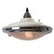 Vintage Industrial Striped Glass Train Pendant Lamp, Image 2