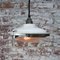 Lampada a sospensione vintage industriale in vetro a righe, Immagine 5