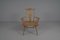 Mid-Century Modern Hand-Carved Wooden Armchair, 1950s, Image 1