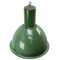 Vintage Industrial Green Enamel Pendant Lamp, Image 2