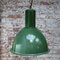 Vintage Industrial Green Enamel Pendant Lamp, Image 4