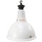 Vintage Industrial White Enamel Pendant Light from Benjamin, UK 1