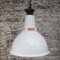 Vintage Industrial White Enamel Pendant Light from Benjamin, UK 6