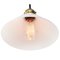 Mid-Century French Opaline Glass & Brass Ceiling Lamp 4