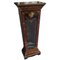 Table Clock with Marquetry and Display Case with Bronze Finials, Set of 2 8