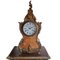 Table Clock with Marquetry and Display Case with Bronze Finials, Set of 2 9