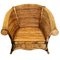 Vintage Cane and bamboo Armchair, Spain, 1980s, Image 1