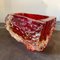 Cenicero modernista de cristal de Murano Sommerso rojo atribuido a Luigi Mandruzzato, años 70, Imagen 6