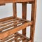 Antique Wooden Factory Shoe Rack Trolley, 1940s 4