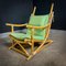 Vintage Mint Green Bamboo Chair, Image 1