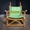 Chaise Vintage en Bambou Vert Menthe 2