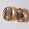 Boucles d'Oreilles Vintage en Or Jaune 18k Lapis Lazuli, 1960s, Set de 2 3