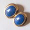 Vintage 18k Yellow Gold Lapis Lazuli Earrings, 1960s, Set of 2, Image 4