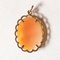 Vintage 18k Yellow Gold Shell Cameo Pendant, 1950s 10