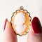 Vintage 18k Yellow Gold Shell Cameo Pendant, 1950s 3