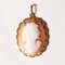 Pendentif Cameo Vintage en Or Jaune 18k, 1950s 1