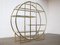 Mid-Century Circular Brass Etagere with Glass Display Shelves 2