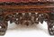 Burmese Carved Foot Stool with Needlepoint Tapestry, Burma, Myanmar 6