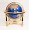 Brass and Enamel World Globe with Map and Compass, Image 10