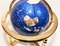 Brass and Enamel World Globe with Map and Compass 7