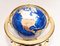 Brass and Enamel World Globe with Map and Compass 9