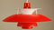 Lampe à Suspension PH5 Rouge de Louis Poulsen, Danemark 1