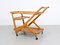 Light Walnut Tea Trolley by Cesare Lacca for Cassina, 1950s 2