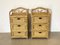 Vintage Wicker Drawers, 1980s, Set of 2 3