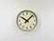 Horloge Murale d'Usine Industrielle Beige de International, 1950s 2