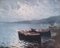 Arnaldo De Lisio, Bateaux de pêche sur une Côte Méditerranéenne, Oil on Canvas, Framed, Image 1