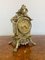 Antique Victorian Mantle Clock in Ornate Brass, 1880 5