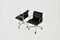 Charles & Ray Eames zugeschriebene Schwarze Leder Soft Pad Chairs für Icf, 1970er, 2er Set 2
