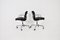 Charles & Ray Eames zugeschriebene Schwarze Leder Soft Pad Chairs für Icf, 1970er, 2er Set 6