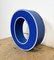 Vintage Blue Plastic Illuminated Letter O, 1970s 2