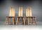 Brutalist Oak Dining Chairs from De Puydt, 1970s Set of 6 7