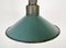 Industrial Green Enamel Pendant Lamp with Cast Aluminium Top, 1960s 4