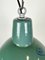 Industrial Green Enamel Factory Lamp, 1960s 5