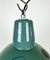 Industrial Green Enamel Factory Lamp, 1960s 3